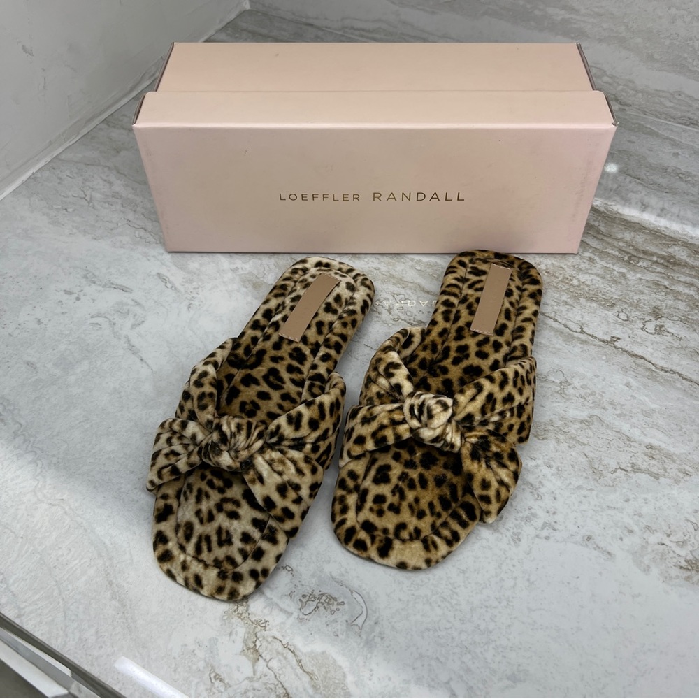 Loeffler Randall Puffy Knot Sandal in Leopard